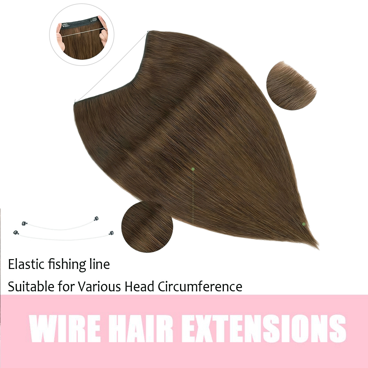 Invisible Halo Hair Extensions - огляд і ціна Seamless Clip In Hair Extensions Human Hair