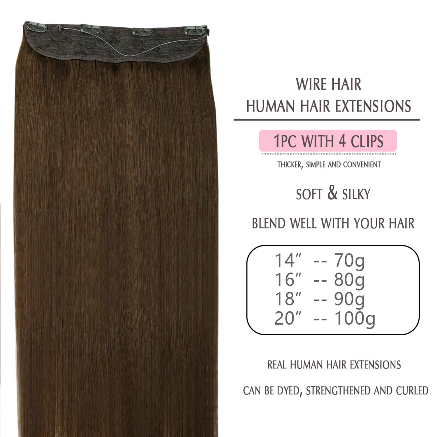 Invisible Halo Hair Extensions - огляд і ціна Seamless Clip In Hair Extensions Human Hair