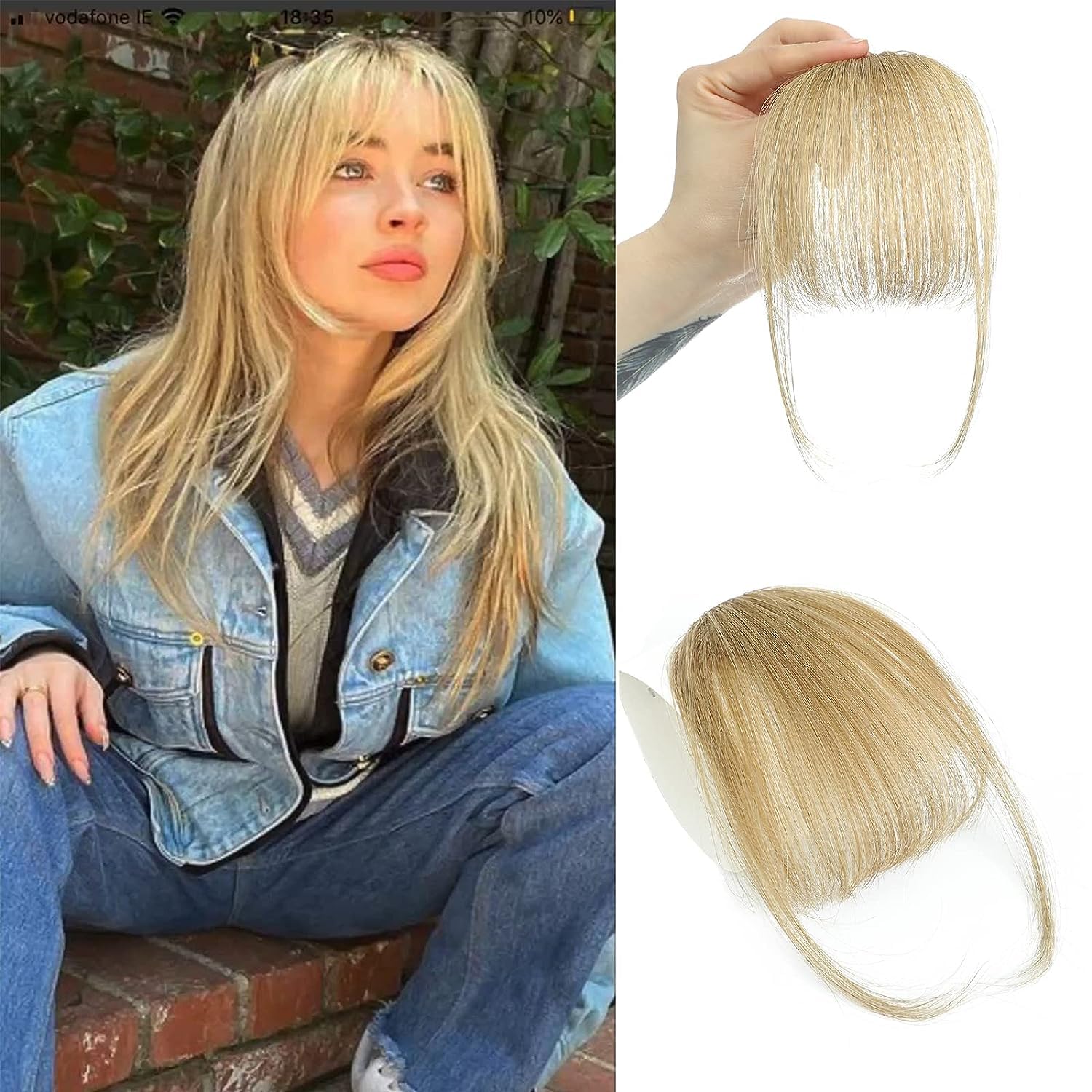 100% Human Hair Wispy Bangs Cl - огляд і ціна Seamless Clip In Hair Extensions Human Hair