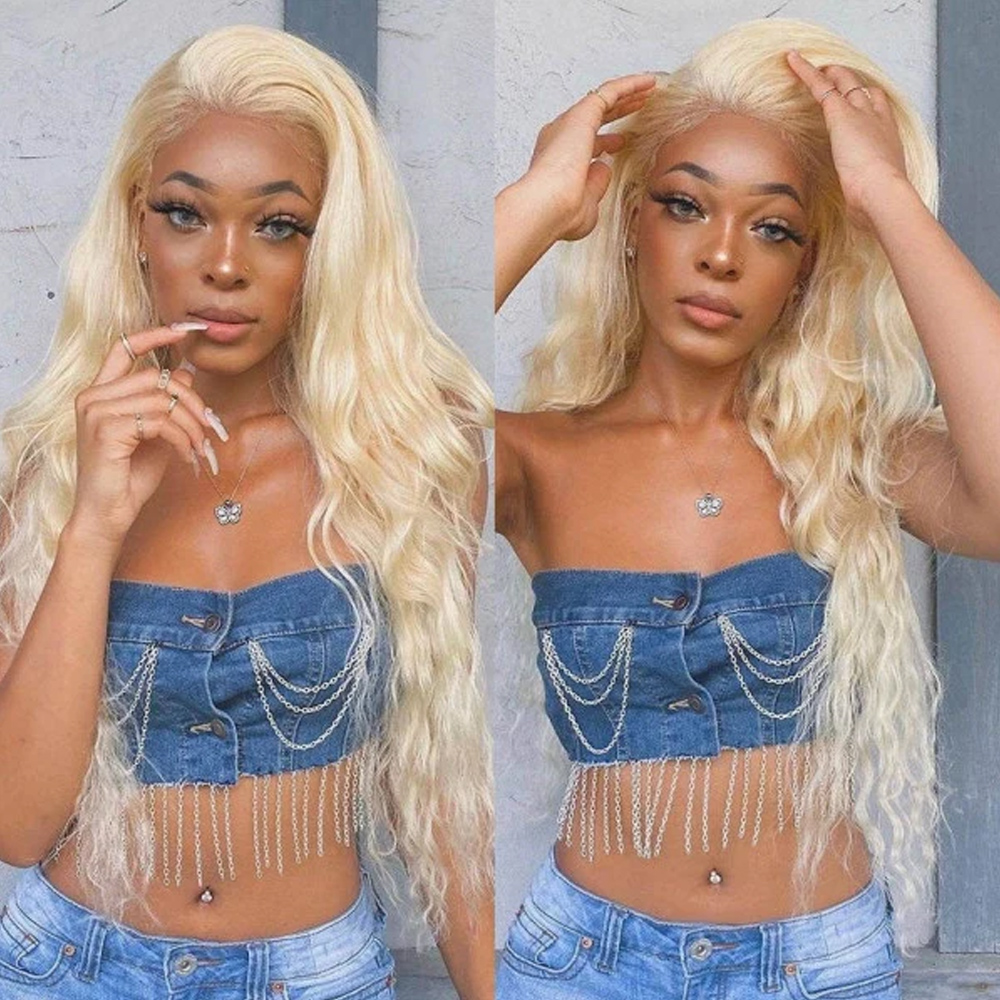 Invisible Drawstring 360 Hd La - огляд і ціна 613 Blonde Body Wave Lace Front Wig
